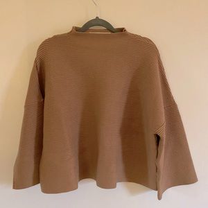Ellison Ribbed Mock Neck Sweater Mid length